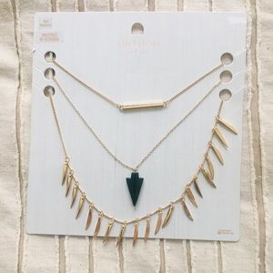 Topshop Gold Boho Necklace set